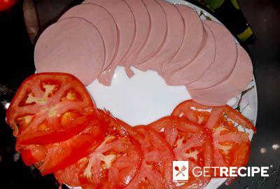 Торт из кабачков с помидорами и колбасой (2-й рецепт)