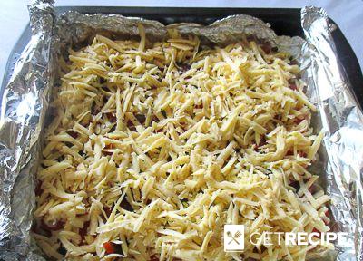 Куриная грудка в духовке с сыром, грибами и помидорами (2-й рецепт)