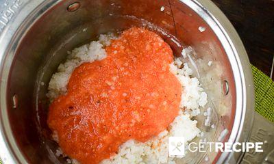 Томатный суп с рисом и рыбными консервами (2-й рецепт)