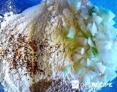 Постные блины с льняной мукой, морской капустой и луком (2-й рецепт)