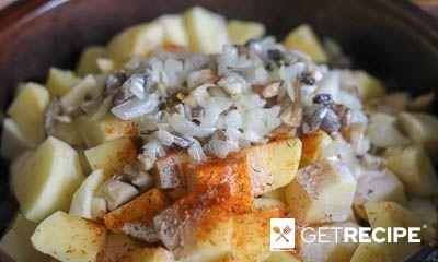 Картошка с грибами в горшочках (2-й рецепт)
