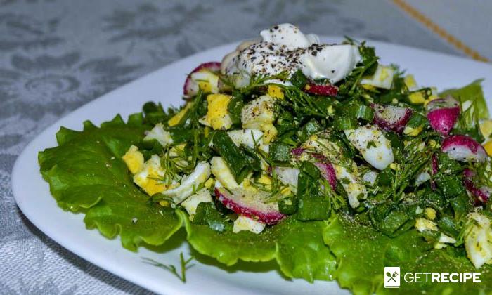 Photo of Весенний яичный салат с редиской и зеленью (2-й рецепт)