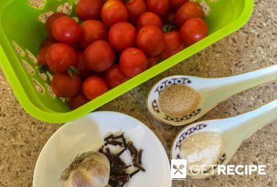 Соленые помидоры черри с чесноком в газированной воде (2-й рецепт)