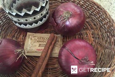 Крымский лук, маринованный в красном вине с корицей (2-й рецепт)