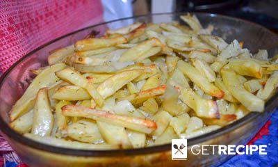Картофель с красной рыбой в духовке (2-й рецепт)