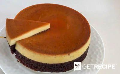 Шоколадный бисквитный торт карамельным муссом (2-й рецепт)
