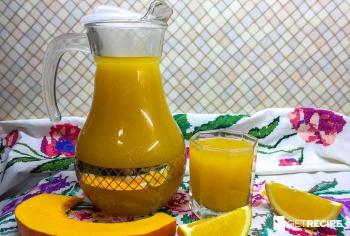 Тыквенный сок с апельсином на зиму (2-й рецепт)