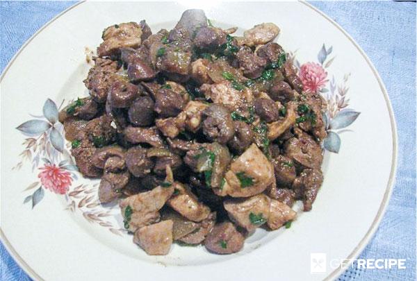 Photo of Меурав Иерушалми (жареные пряные куриные сердечки и печенка) (2-й рецепт)
