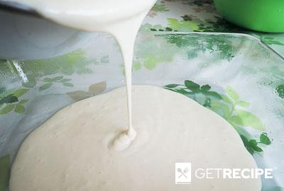 Заливной пирог с творогом и зеленым луком (2-й рецепт)