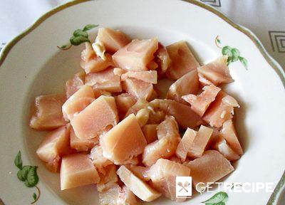 Куриная грудка в духовке с сыром, грибами и помидорами (2-й рецепт)