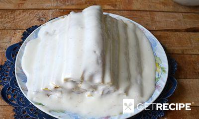 Блинный торт с малиновым конфитюром (2-й рецепт)