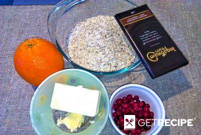 Овсяное печенье с шоколадом, клюквой и апельсиновой цедрой (2-й рецепт)