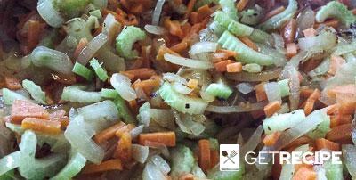 Салат с жареной куриной печенкой, грибами и овощами (2-й рецепт)