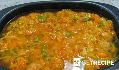 Тефтели с рисом и овощной подливкой (2-й рецепт)