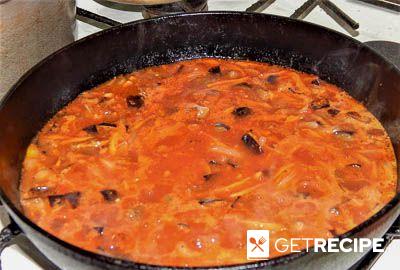 Фрикадельки из фарша по-гречески с томатной подливой и баклажанами (2-й рецепт)