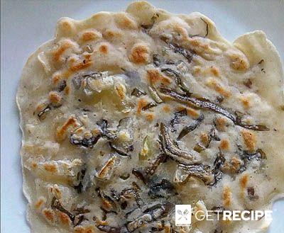 Постные блины с льняной мукой, морской капустой и луком (2-й рецепт)