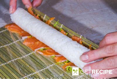 Полосатые суши (Tazuna Sushi или Rainbow Roll)