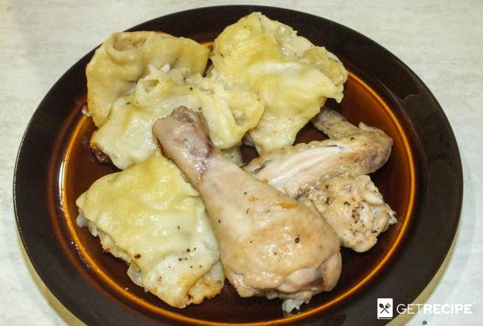 Photo of Курица, тушенная с луковыми рулетиками (2-й рецепт)