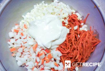 Салат из крабовых палочек и корейской морковки (2-й рецепт)