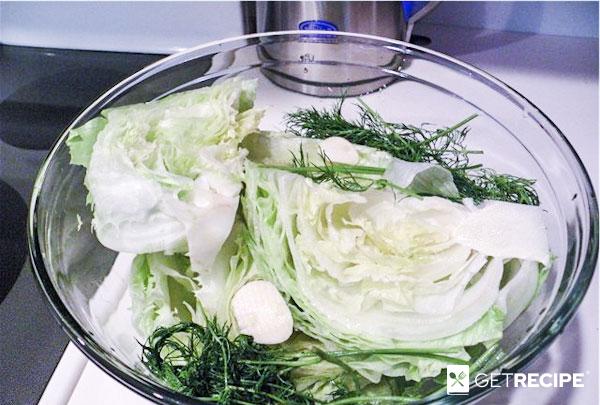 Закуска из маринованного зеленого салат (Шарлота) (2-й рецепт)