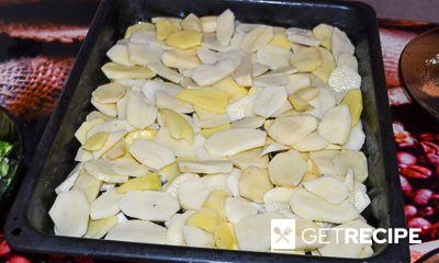 Картофельная запеканка с куриными крылышками в духовке (2-й рецепт)