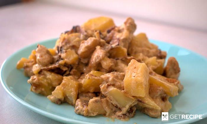 Photo of Картофель с курицей и грибами в мультиварке (2-й рецепт)