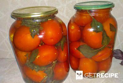 Маринованные помидоры с базиликом (2-й рецепт)