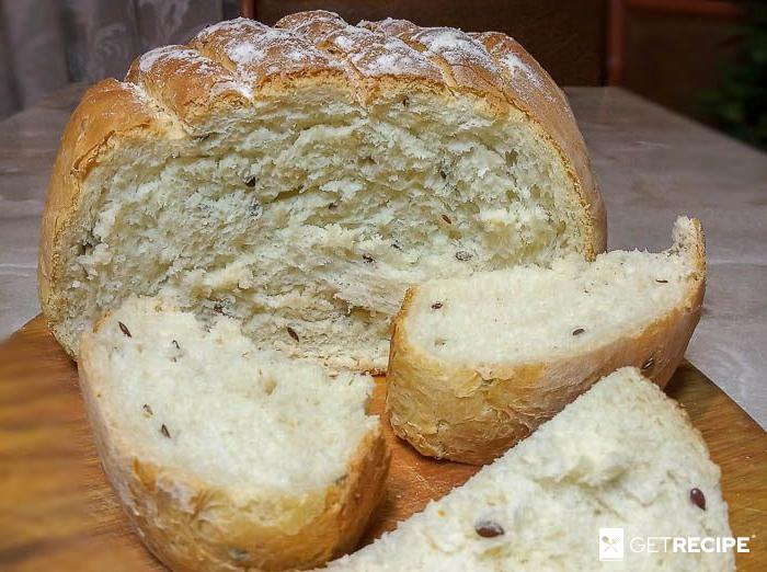 Домашний хлеб с медом и семенами льна в духовке (2-й рецепт)
