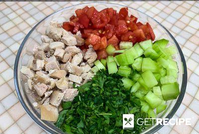 Салат из мяса кролика с огурцами и помидорами (2-й рецепт)