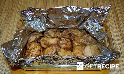 Куриные бедра, запеченные в фольге с соевым соусом, аджикой и медом (2-й рецепт)