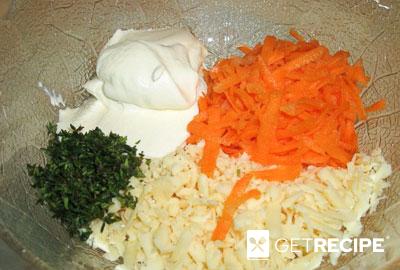 Оxfile или филе под сырно-морковной шапочкой с винным соусом (2-й рецепт)