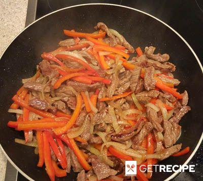 Цуйван - монгольская лапша с овощами и мясом (2-й рецепт)