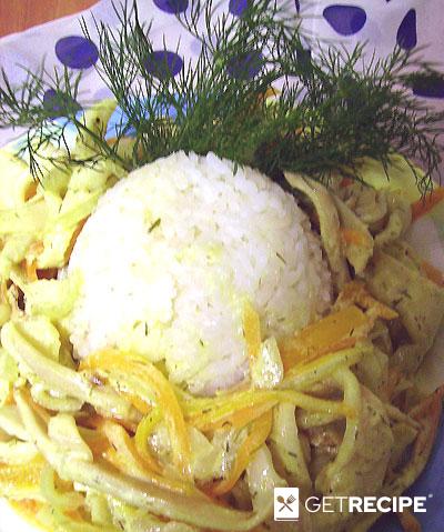 Photo of Тушеные кальмары с овощами и сметаной (2-й рецепт)