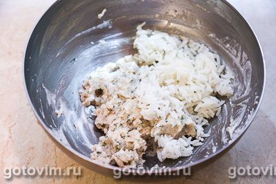 Рыбные котлеты из судака с рисом