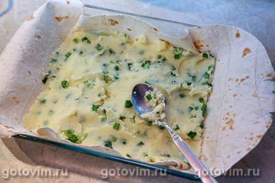Пирог из лаваша с картошкой и сыром
