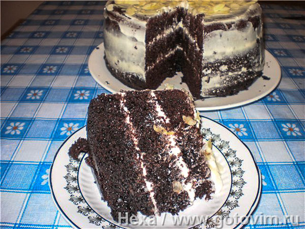 Торт в мультиварке «Шоколад на кипятке»