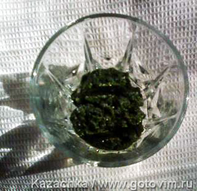 Абхазская зеленая аджика (Ахусхуа джика) (2-й рецепт)