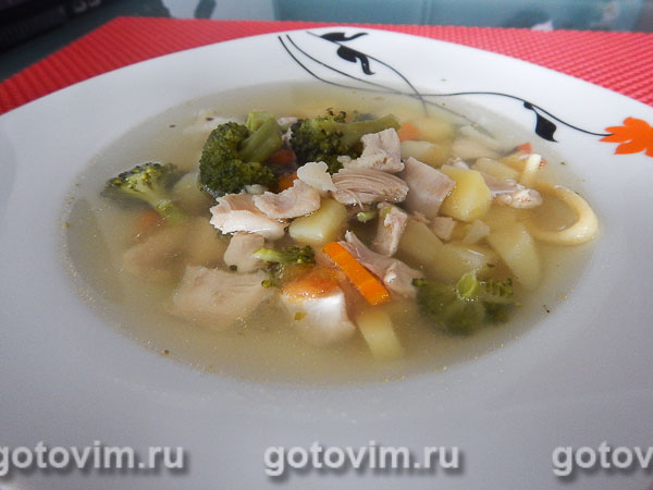 Суп овощной с брокколи и цветной капустой