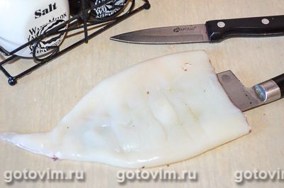 Жареные кальмары на гриле (или сковороде)