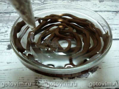 Пасхальные украшения - сахарные яйца в шоколадном гнездышке