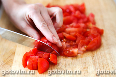 Слоеный салат из помидоров с крабовым мясом VICI «Снежный краб»