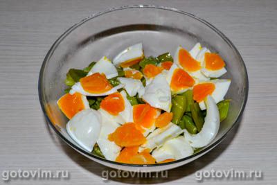 Салат из стручковой фасоли и яйца
