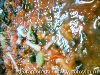 Зелёные «каннеллони» (мангольд с творожной начинкой в томатном соусе) (2-й рецепт)