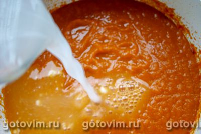 Томатный суп с мидиями