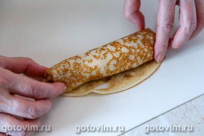 Блины с творожной начинкой и изюмом