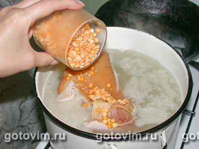 Суп гороховый с копченостями (2-й рецепт)