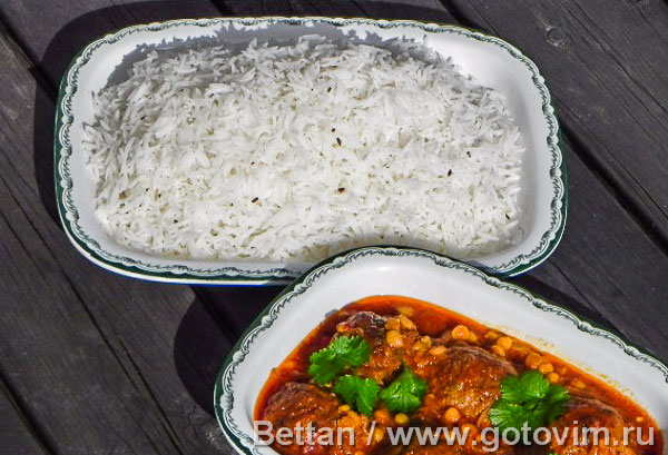 Чалау - рис для мясных котлет куфта по-афгански
