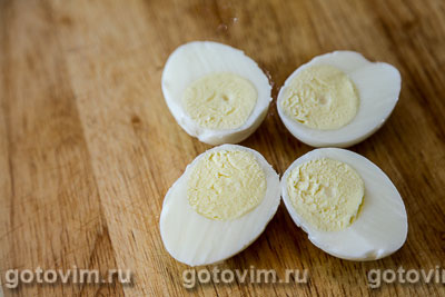 Яйца, фаршированные крабовыми палочками VICI.