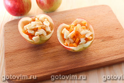Тыква, запеченная в духовке с яблоком и медом