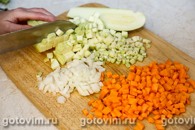 Суп из куриных желудочков с овощами